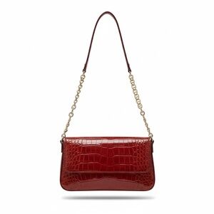 Kate Spade Croc-Embossed Shoulder Bag with Chain Strap